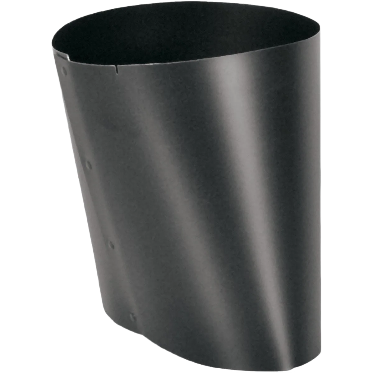 Natural Imperial 7 In. 24 Gauge Black Oval to Round Connector Premium