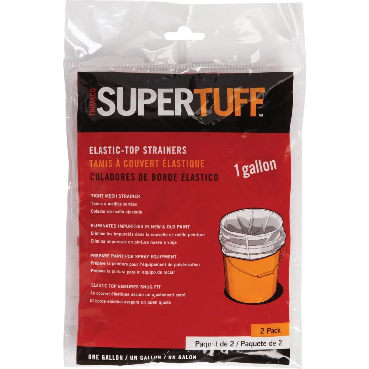 Smart Trimaco SuperTuff Elastic-Top Paint Strainer 1 Gallon 2-Pack Unique