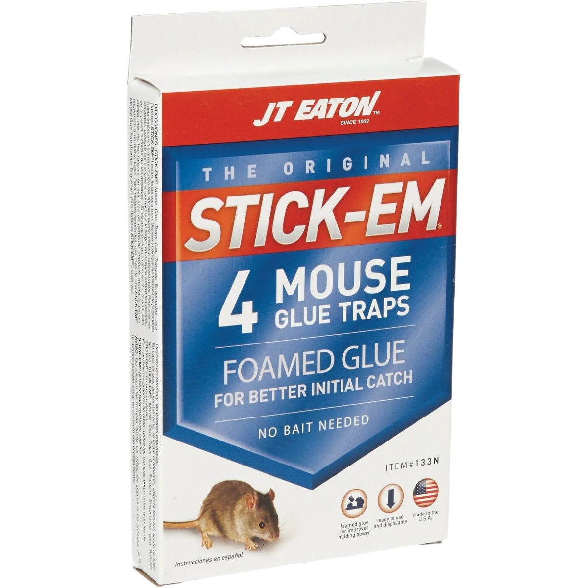 Smooth JT Eaton Stick-Em Glue Mouse Trap 4-Pack Pure