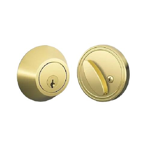 Relaxed Dexter Single Cyl. Deadbolt Polished Brass Prestigious
