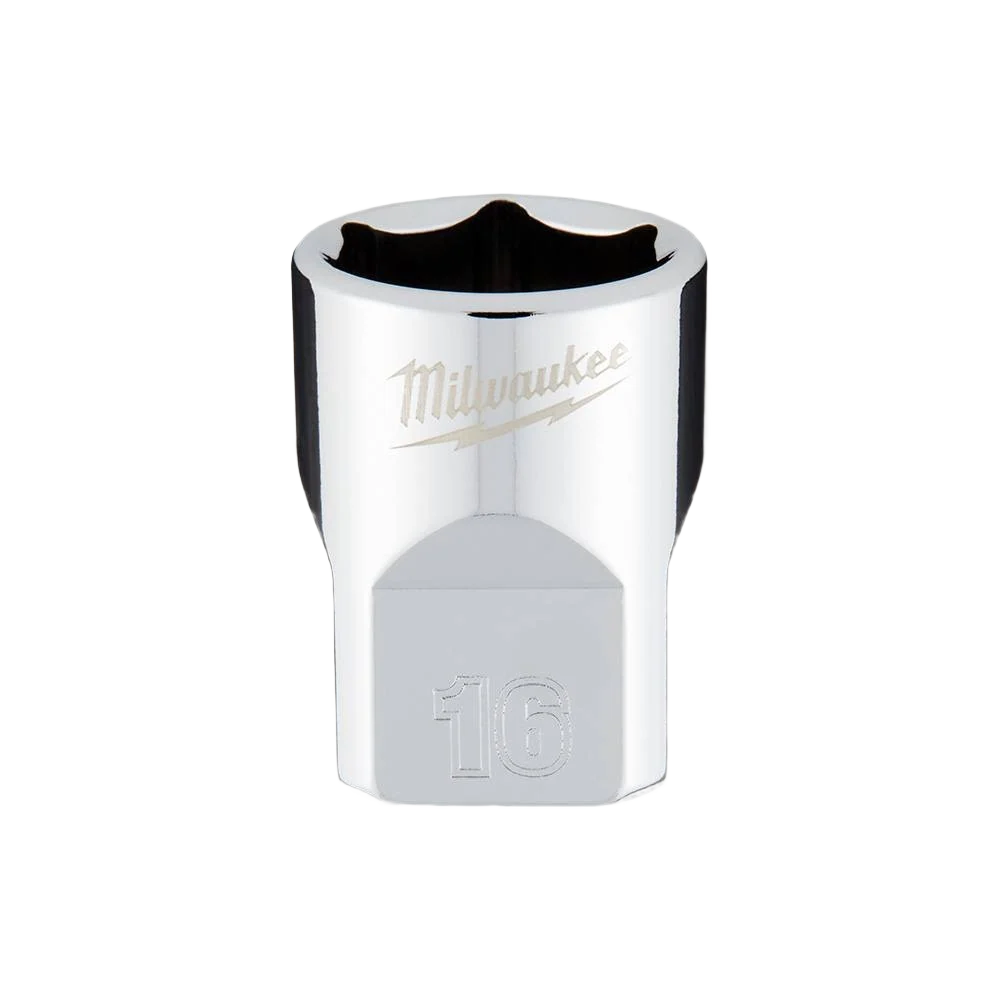 Reusable Milwaukee 3 8 Drive 16-mm 6-Point Socket w FOUR FLAT™ Sides Contemporary