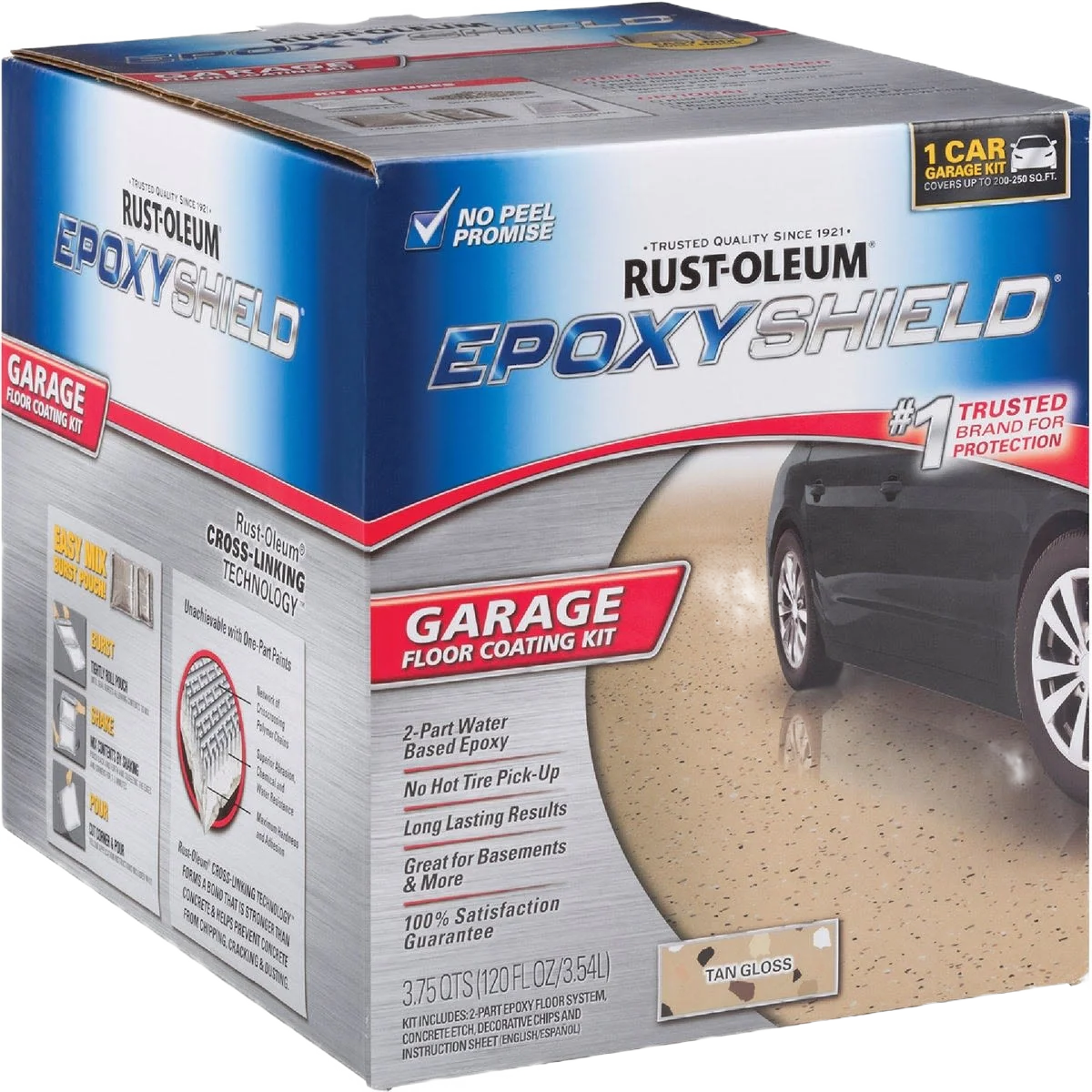 Enhanced Rust-Oleum Epoxyshield Tan Garage Floor Coating Kit Long-Lasting