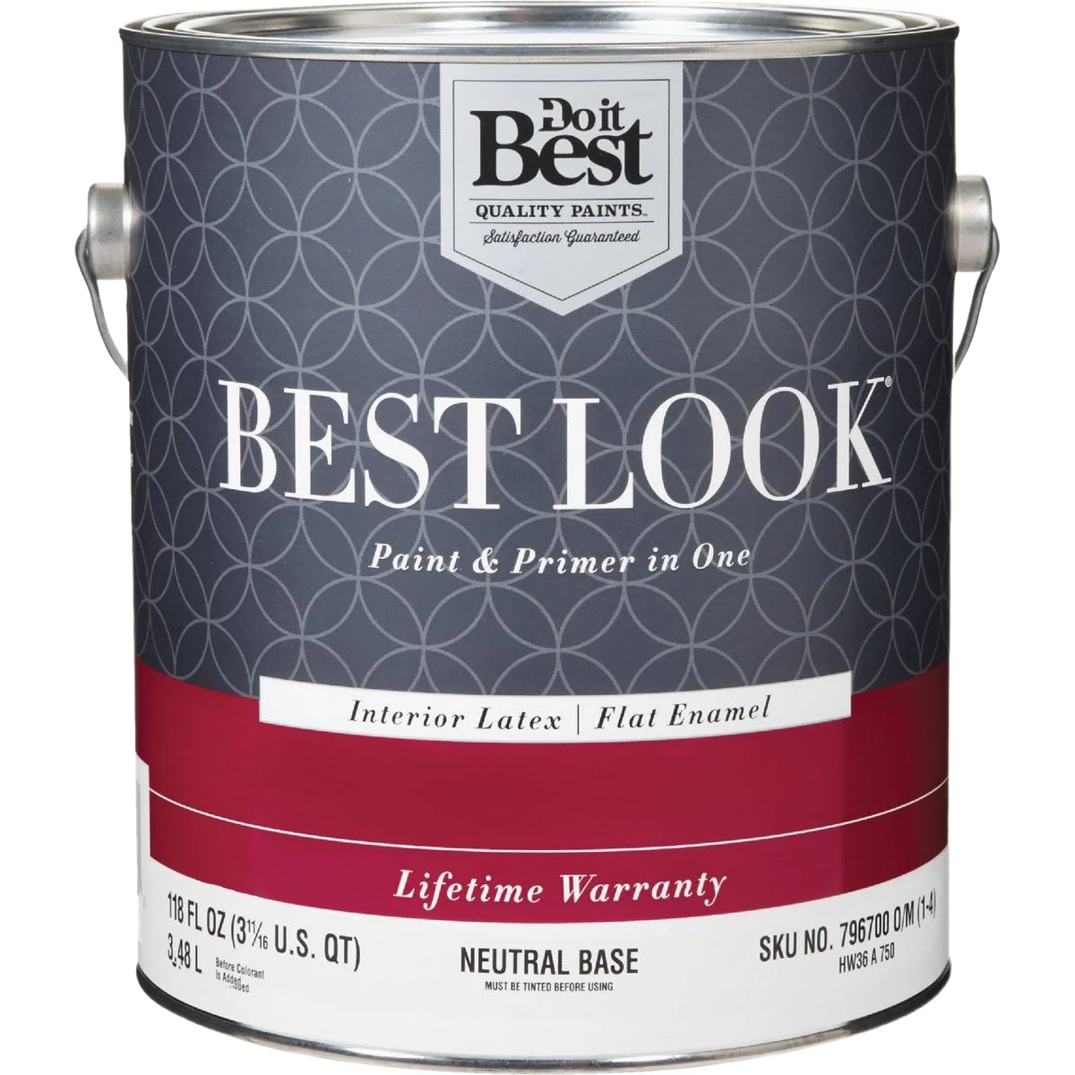 High-Performance Look Neutral Base Interior Latex Flat Paint Primer In One Gallon Consistent