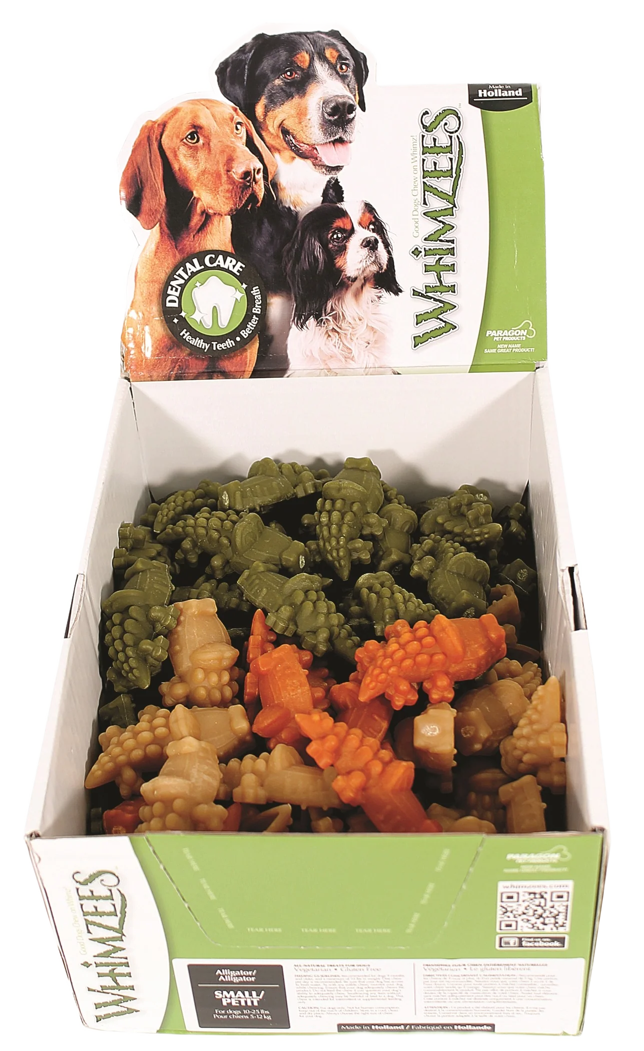 Flexible Whimzees Alligator Small Assorted Dog Treat 1 Piece Durable