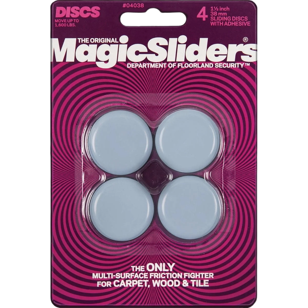 High-End Sliders 1-1 2 In. Round Self Adhesive Furniture Glide 4-Pack Premium Material