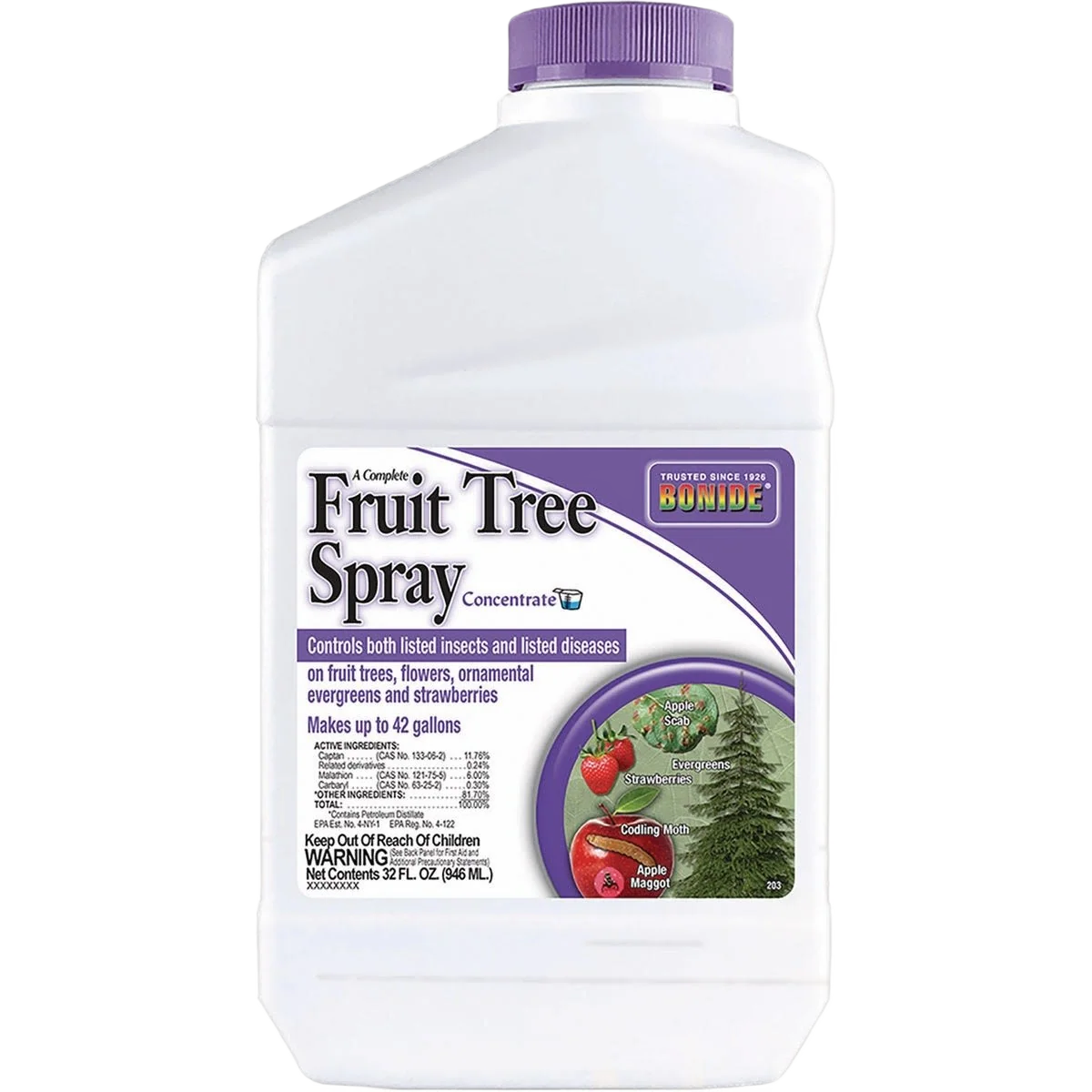 Authentic Bonide Fruit Tree Insect Disease Killer Concentrate 1 Quart Flexible