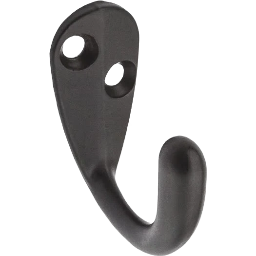 Smooth National Hardware Oil Rubbed Bronze Single Clothes Hook 2-Pack Crafted