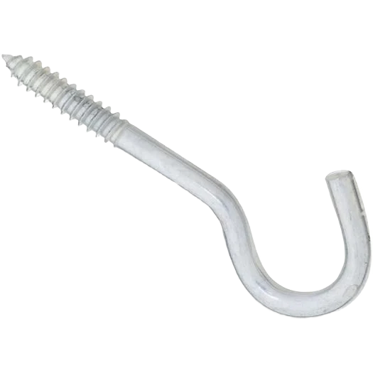 Clean National Hardware 5 16 x 4-1 2 Steel Screw Hook Original