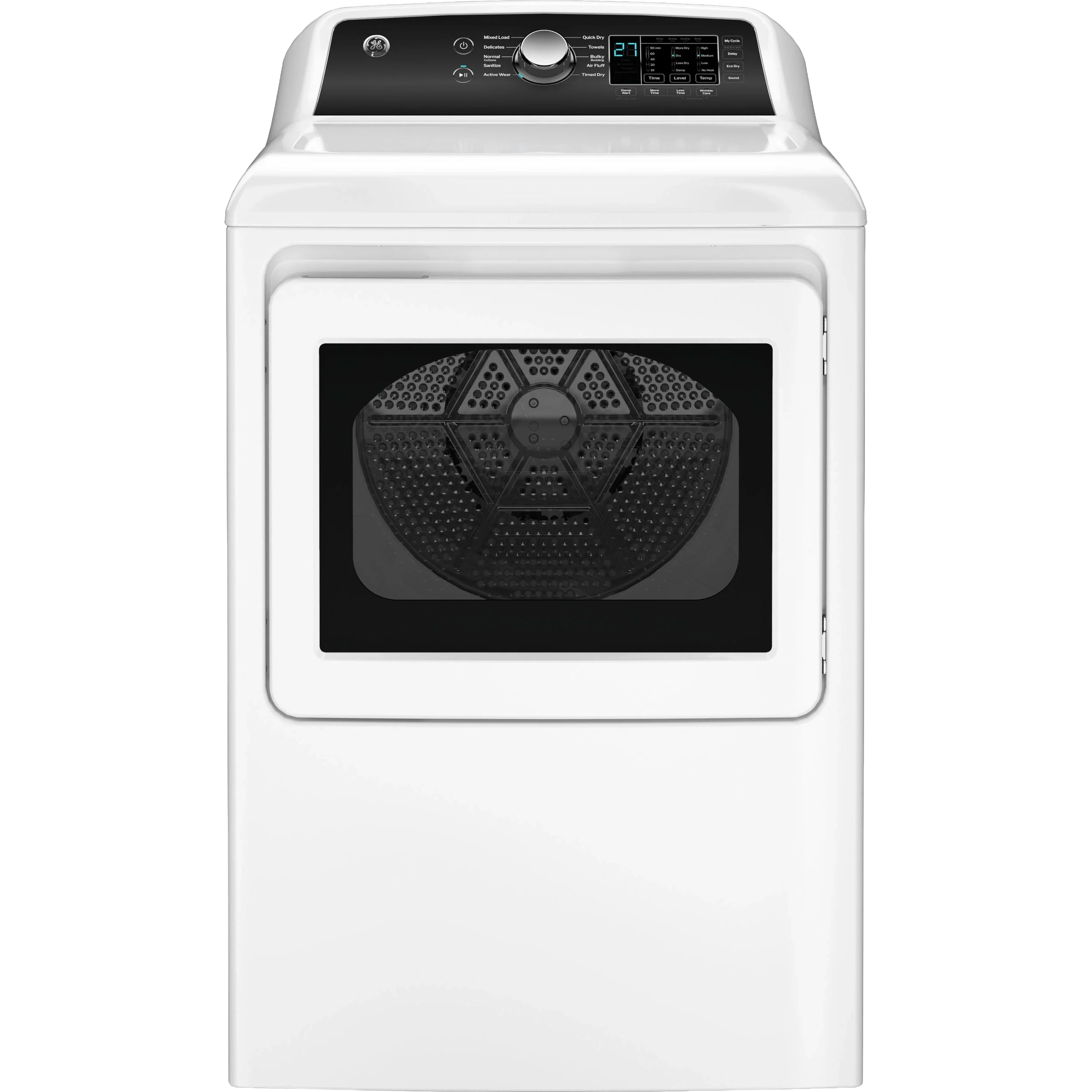 Detailed GE® 7.4 cu. ft. Capacity Gas Dryer with Up To 120 ft. Venting and Sensor Dry Effective