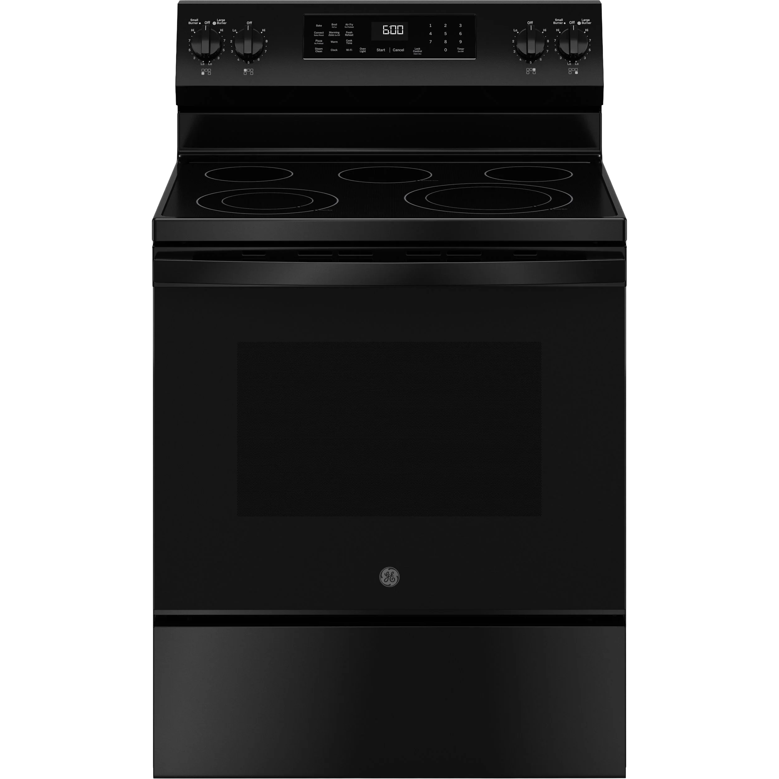 Prestigious GE® ENERGY STAR® 30 -Standing Electric Convection Range with No Preheat Air Fry and EasyWash™ Oven Tray Natural