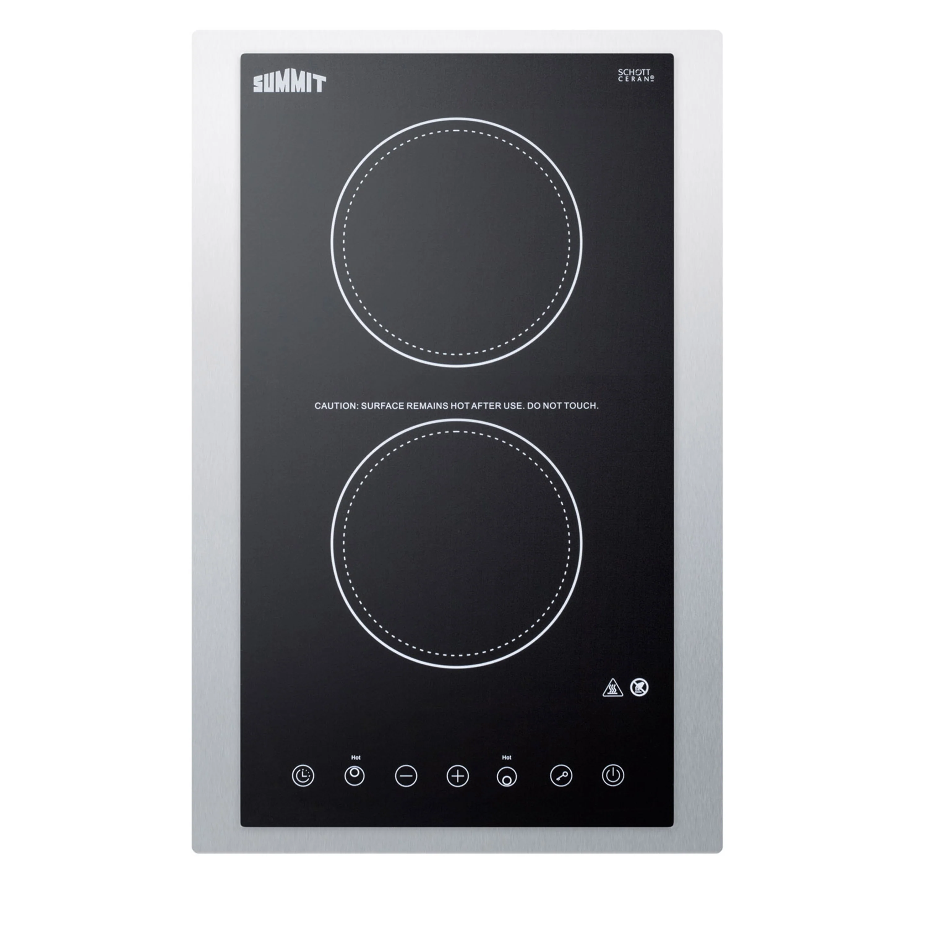 Trendy 15 Wide 115V 2-Burner Radiant Cooktop Secure