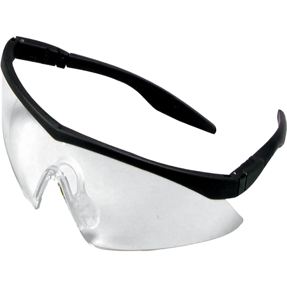 Selected Safety Works Straight Temple Black Frame Safety Glasses with Anti-Fog Clear Lenses Premium