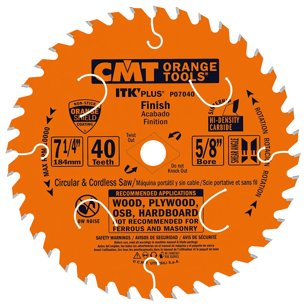 Authentic CMT Orange Tools 7-1 4 40T Itk-Plus® Finish Saw Blade Fast