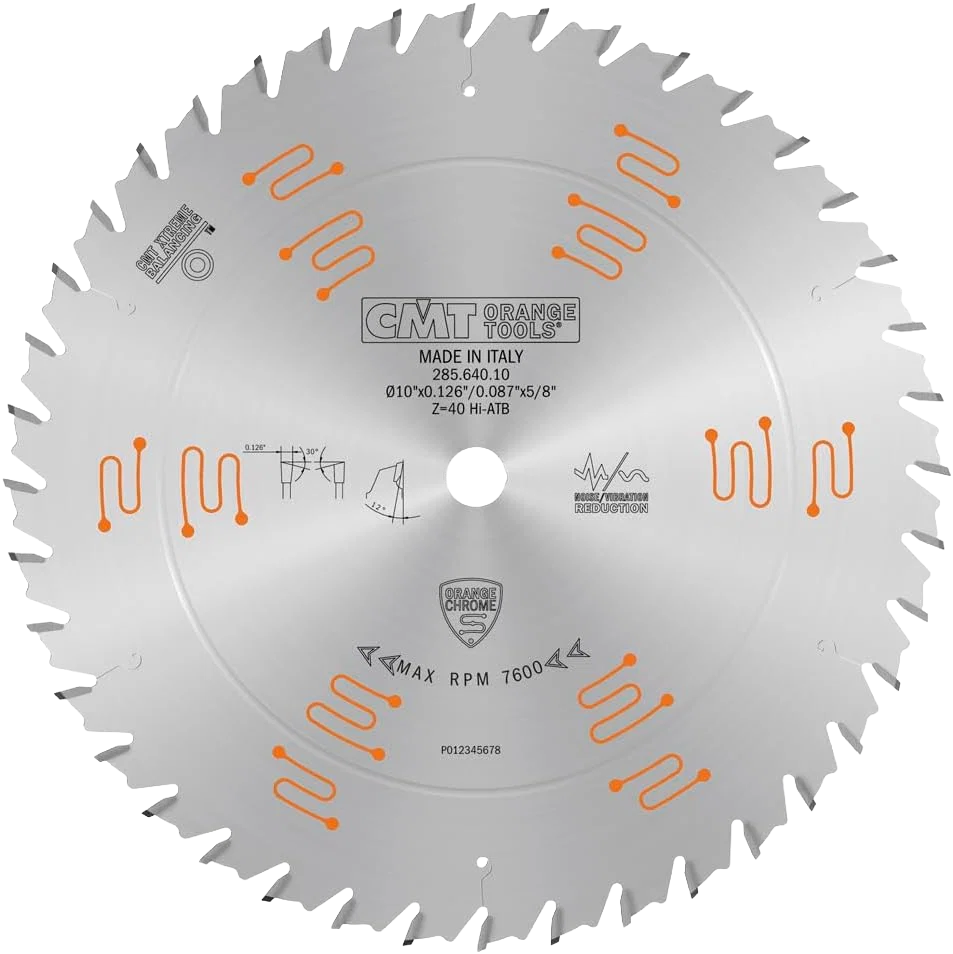 Professional CMT Orange Tools 10 40T Heavy-Duty General Purpose Saw Blade Original Design