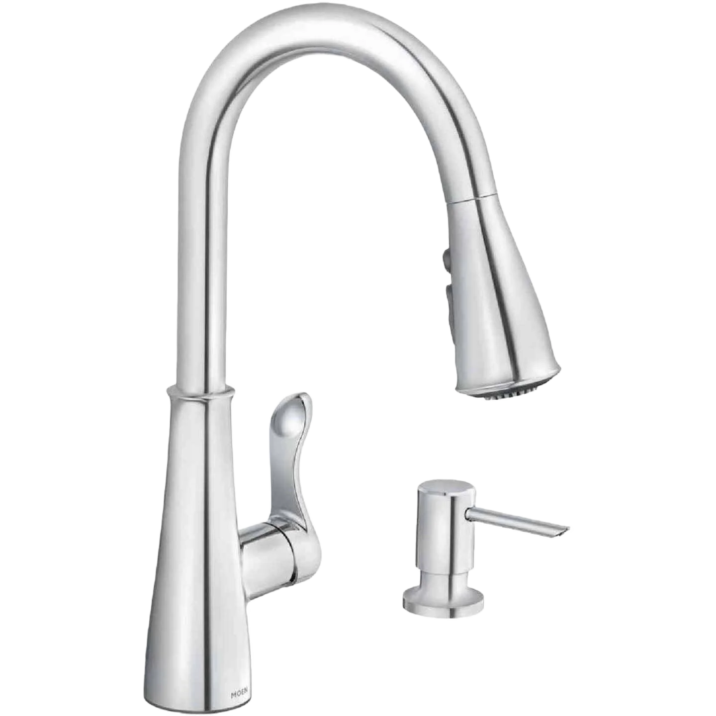 Relaxed Moen Hadley Chrome One Handle High Arc Pulldown Kitchen Faucet Enhanced