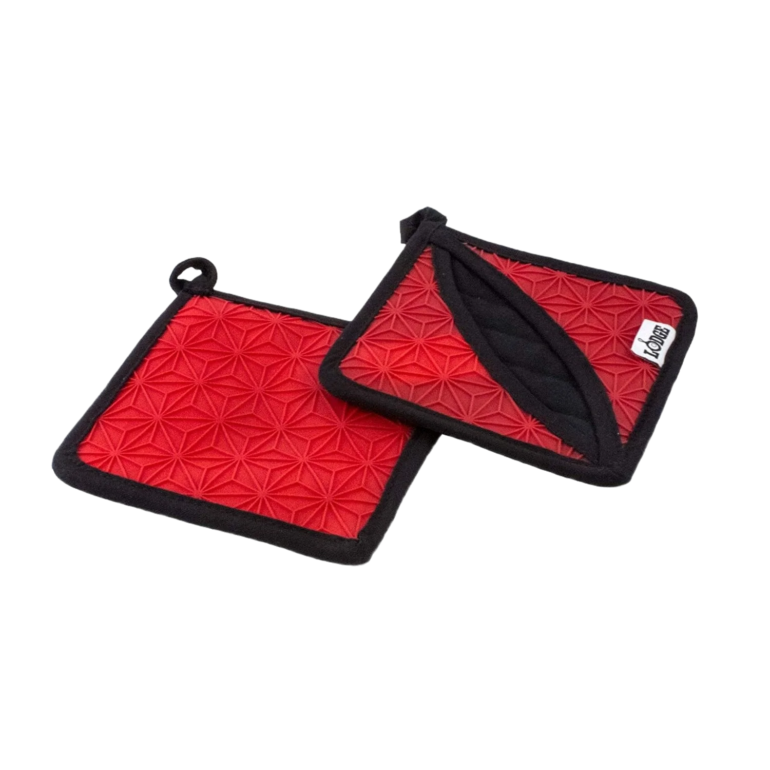 Responsible Lodge Red Silicone Square Pot Holder 6.5 in. Durable