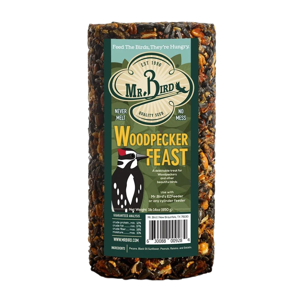 Casual Mr. Bird Woodpecker Feast Small Seed Cylinder Original Design