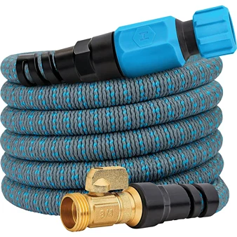 Dependable Hydrotech 5 8 x 25' Blue Expandable Burst Proof Hose Efficient