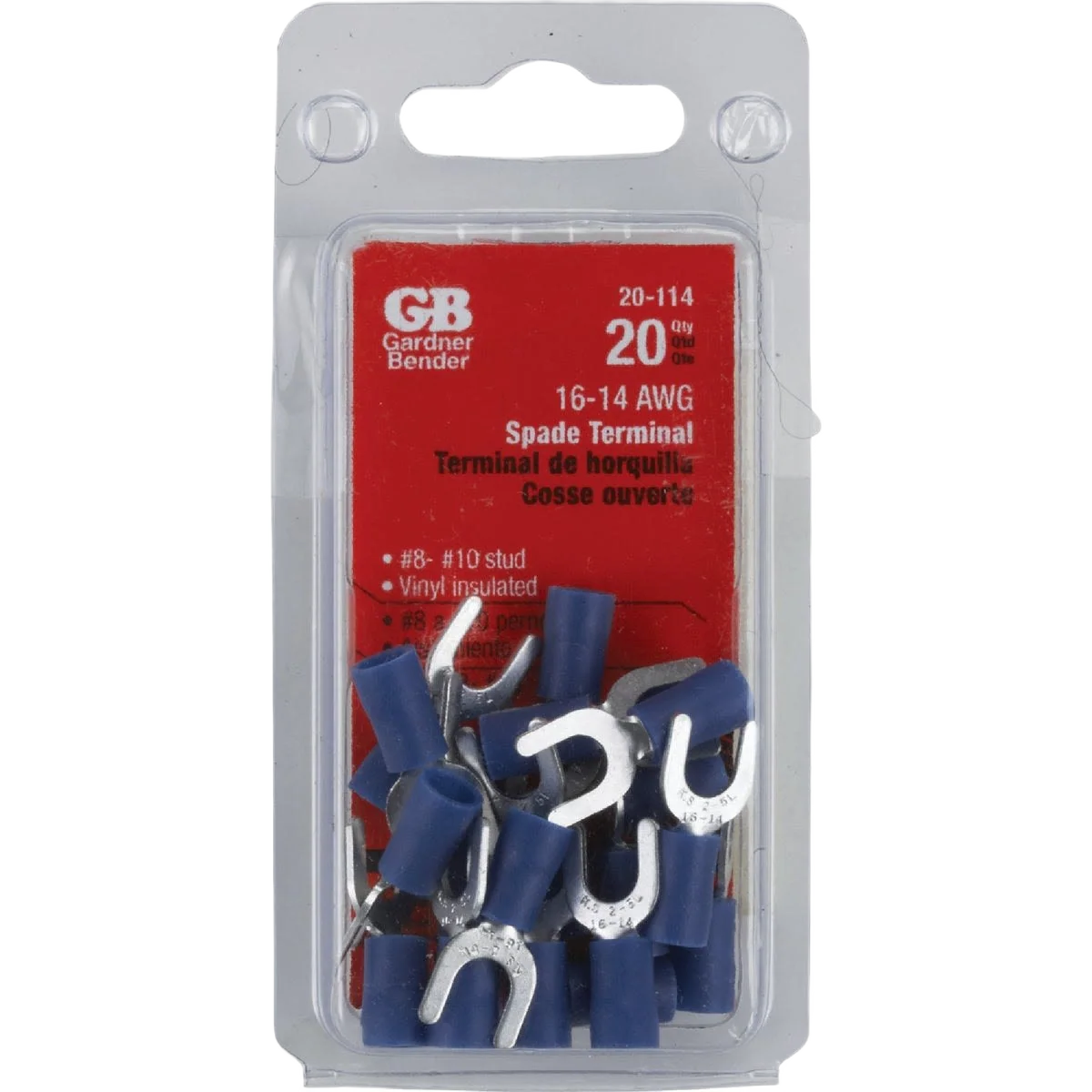 Fashionable Gardner Bender 16 to 14 AWG 8 to 10 Yes Spade Terminal 20-Pack High-Grade