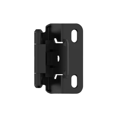 Consistent Amerock 1 2 Overlay Self-Closing Partial Wrap Matte Black Cabinet Hinge Natural