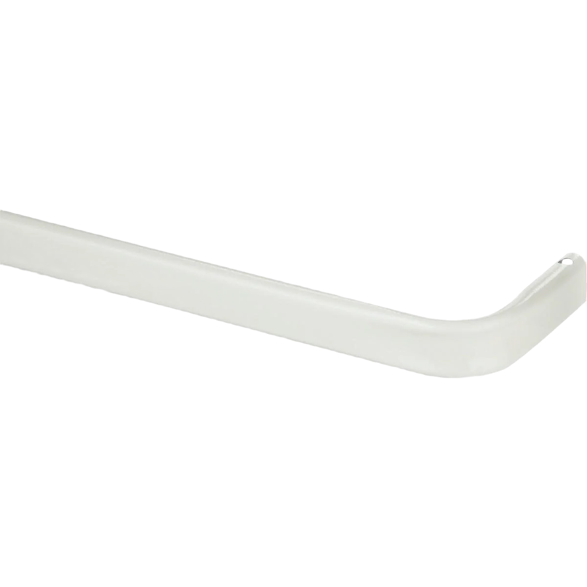 Natural Kenney White 2 in. Single Curtain Rod 28 to 48 in. Advanced