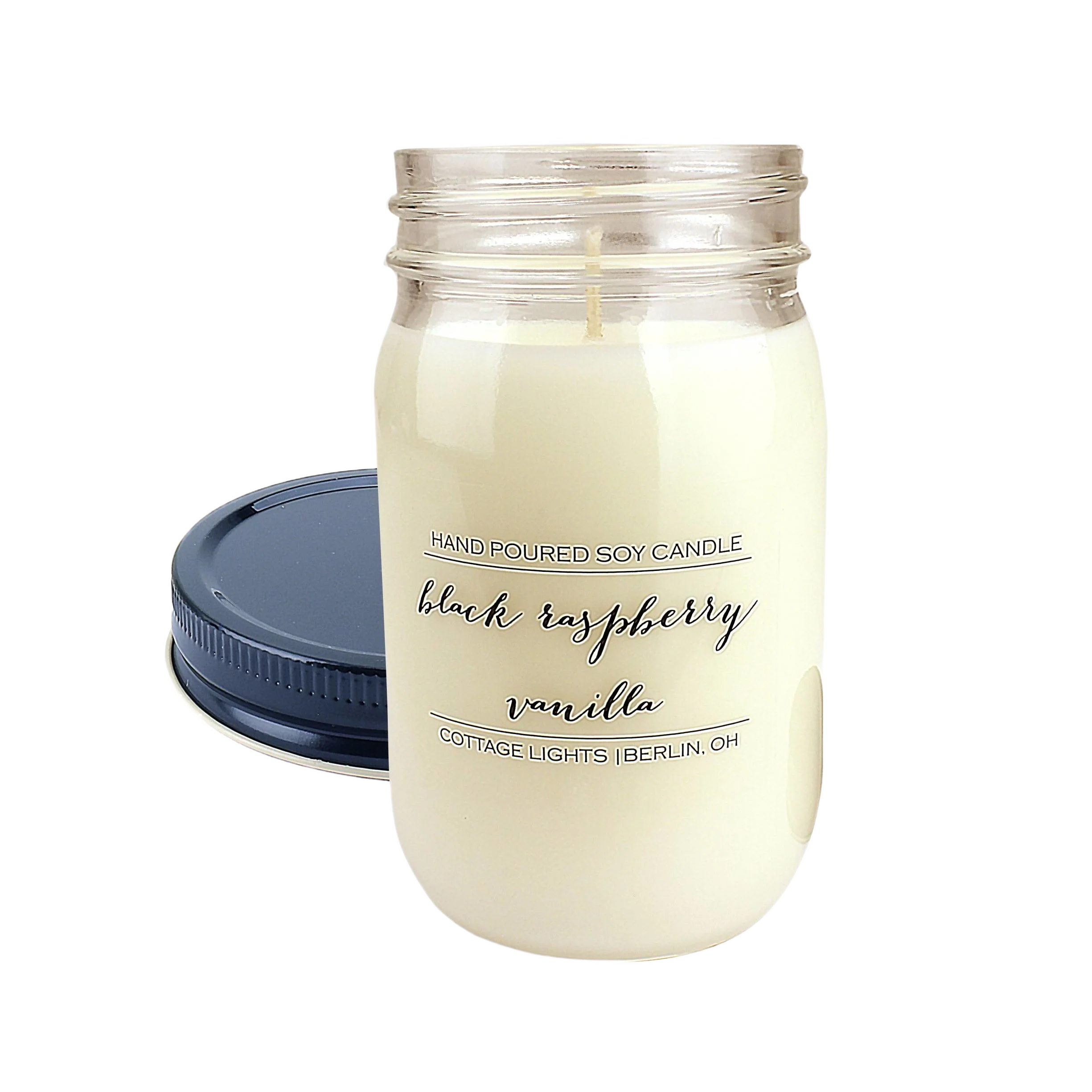 Efficient Cottage Candle Black Raspberry Vanilla Jar Candle 16 oz. Professional