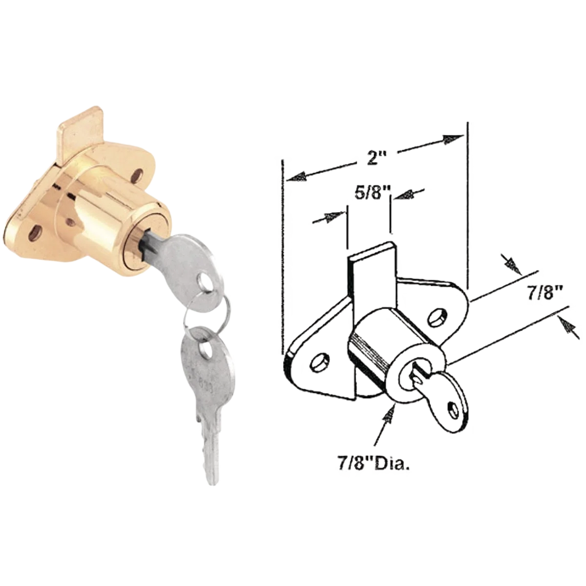 Superior Prime-Line Defender Security Drawer and Cabinet Lock Pure