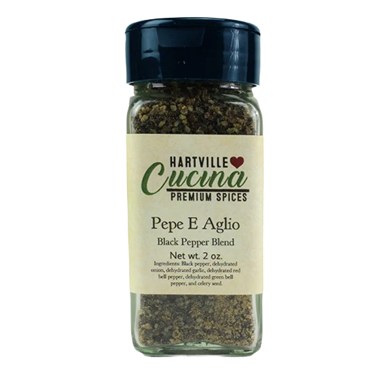 Proven Hartville Cucina Pepe E Aglio Premium Black Pepper Blend 2 oz. Original Design