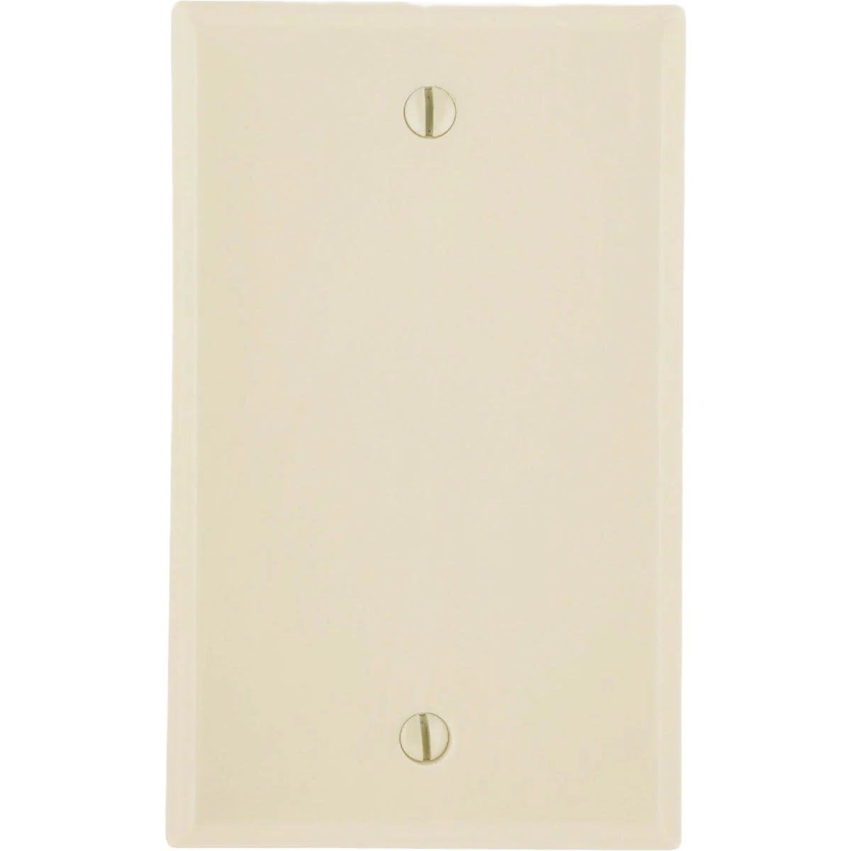 Crafted Leviton 1-Gang Ivory Standard Thermoset Blank Wall Plate Soft