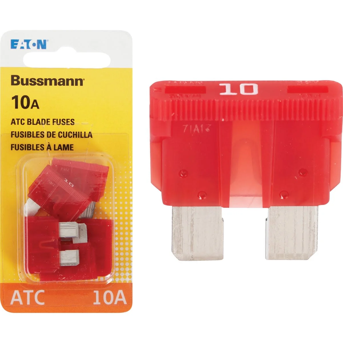 Reusable Bussmann Fuses 10A Blade-Type Automotive Fuse 4-Pack Fine Crafted