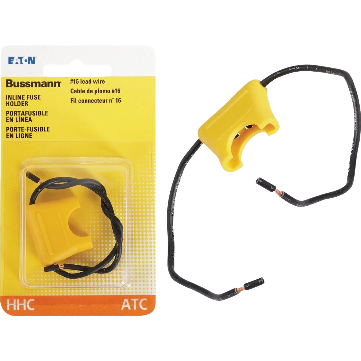 Traditional Bussmann 20-Amp 16 ATC Inline Blade Fuse Holder Breathable