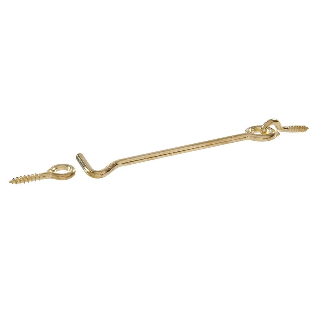 High-Performance Hillman 2 in. Solid Brass Gate Hook Eyes Bright Brass Finish Soft