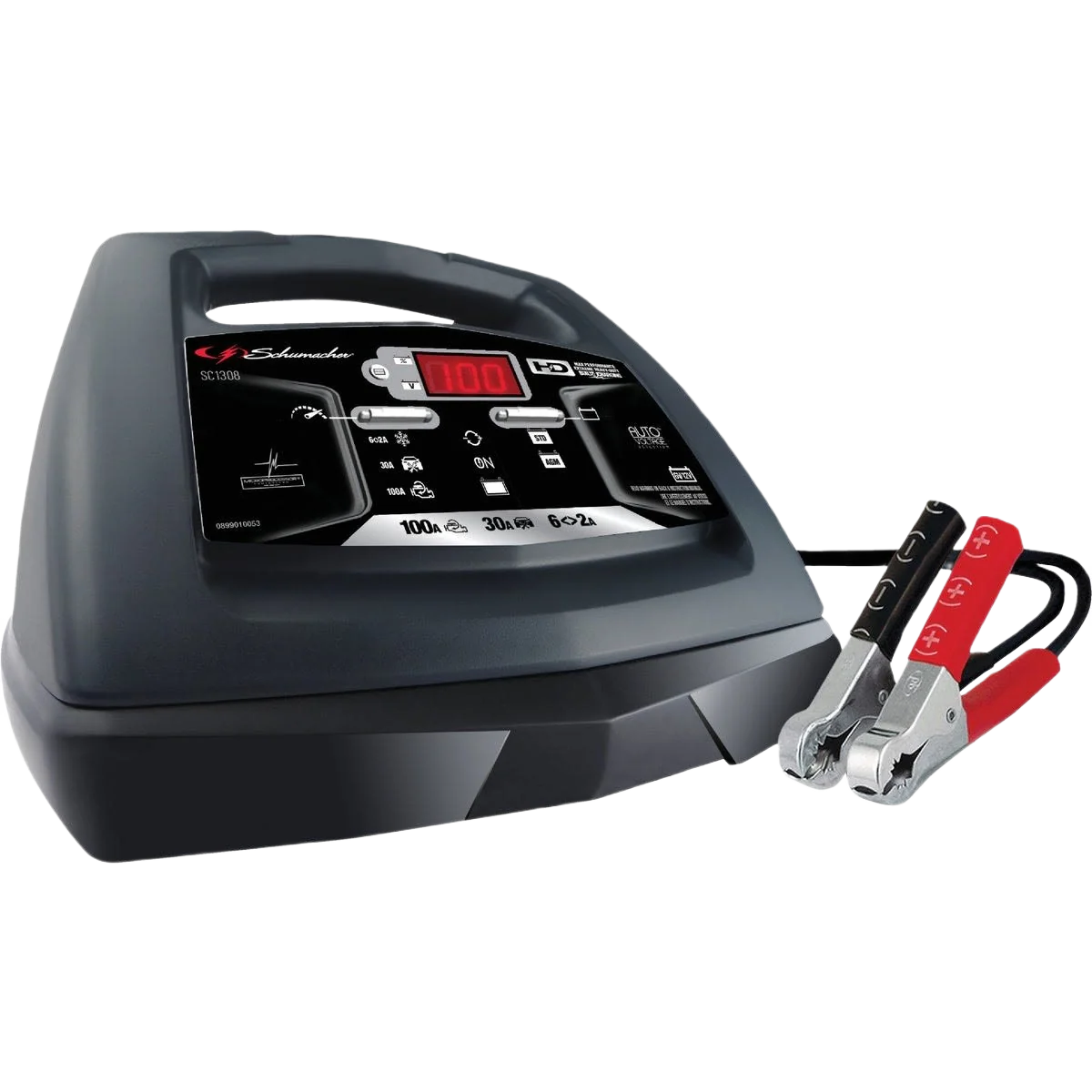 Dependable Schumacher 12V Automatic Starter Battery Charger with Engine Start Selected
