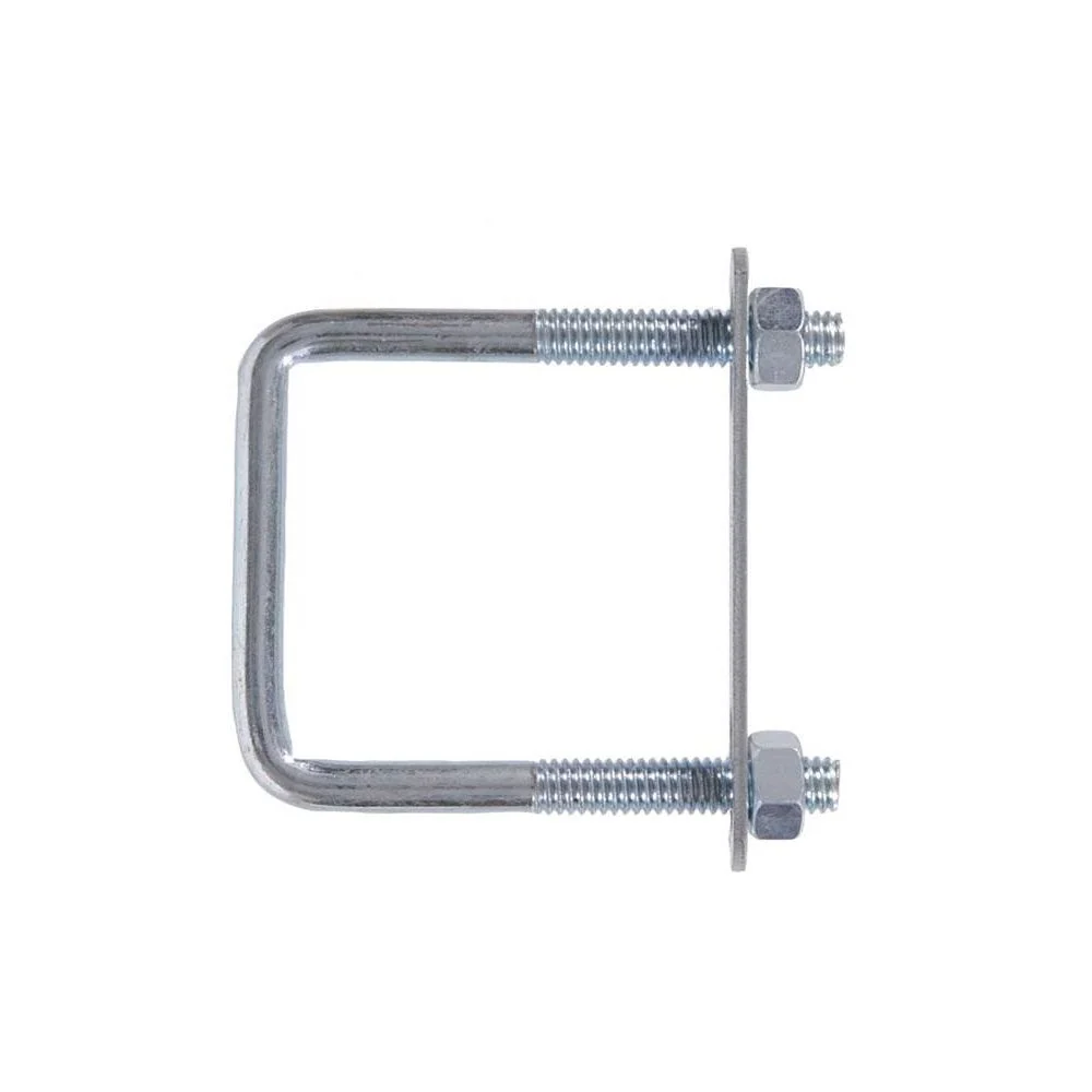Minimalist Hillman 5 16-18 x 3 x 2 Square U-Bolt w Plated and Hex Nuts Zinc-Plated Organic