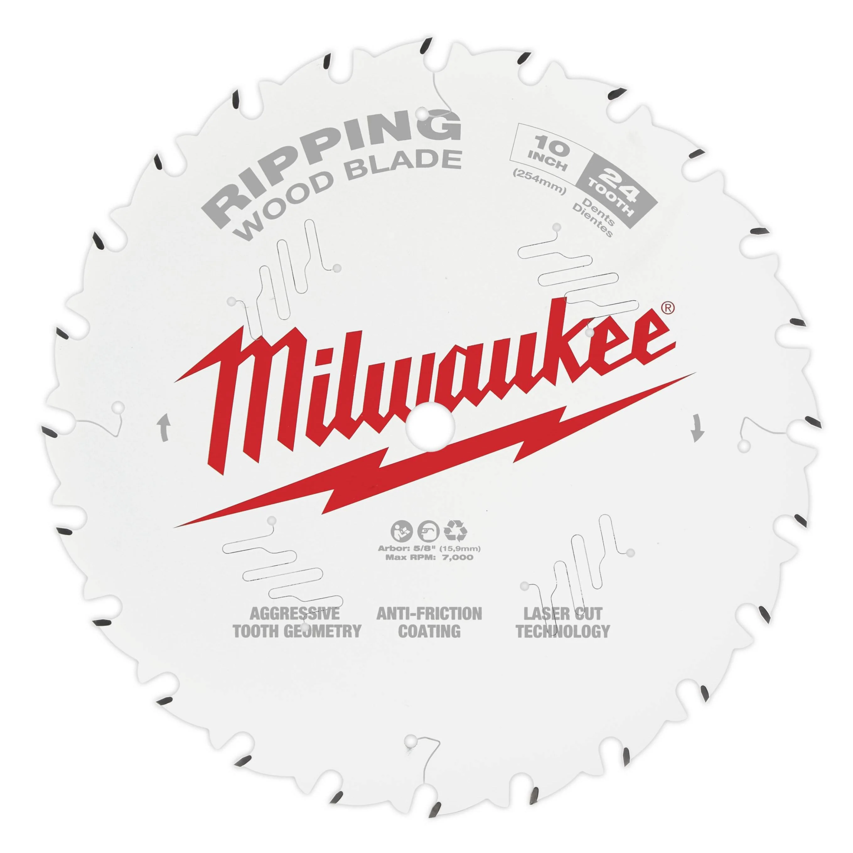 Certified Milwaukee 10 24T Ripping Circular Saw Blade Fast