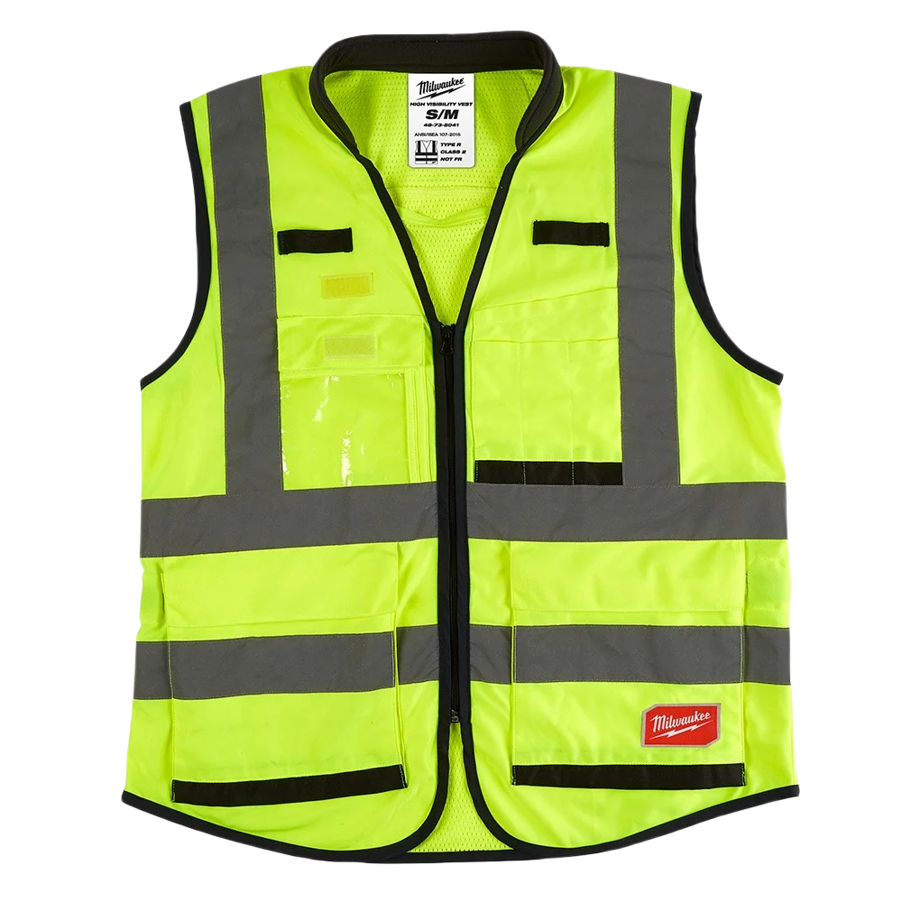 Trendy Milwaukee Class 2 High Visibility Yellow Performance Safety Vest S M Minimalist