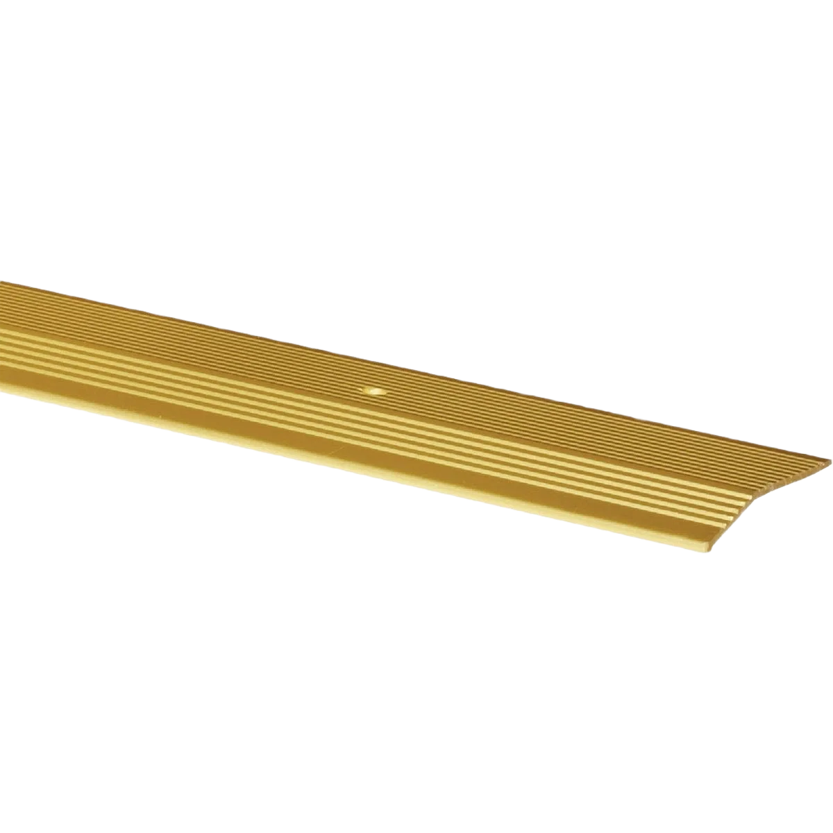 Dependable M-D Satin Brass Fluted Carpet Extra Wide Trim Bar 2 in. x 6 ft. Verified