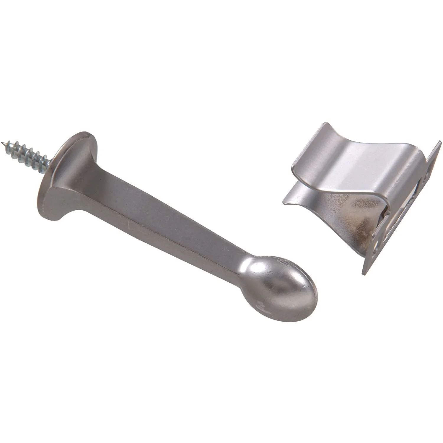 Casual Hillman Satin Chrome Rigid Door Stop with Holder Specialty