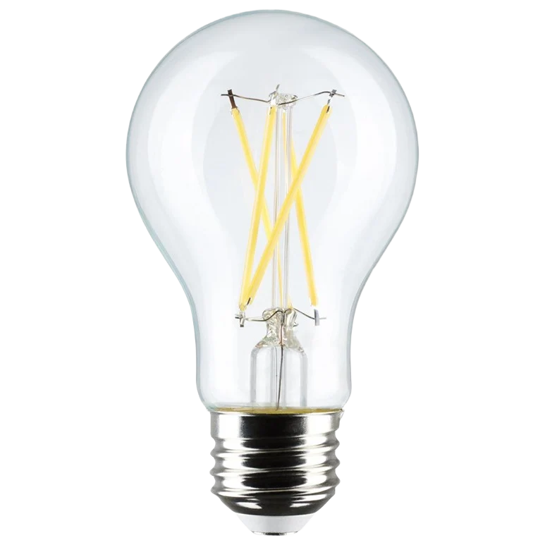 Refined Satco 8 Watt A19 LED Clear Soft White Medium Light Bulb 4-Pack Premium Material