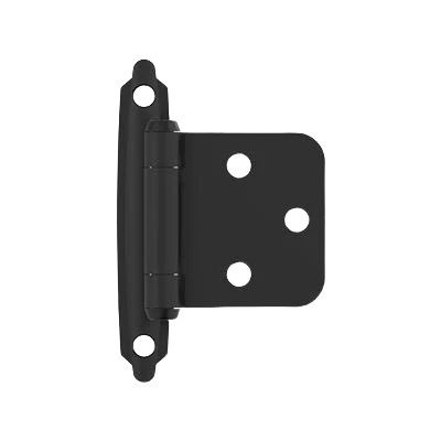 Relaxed Amerock Varying Overlay Self-Closing Face Mount Matte Black Cabinet Hinge Premium Material