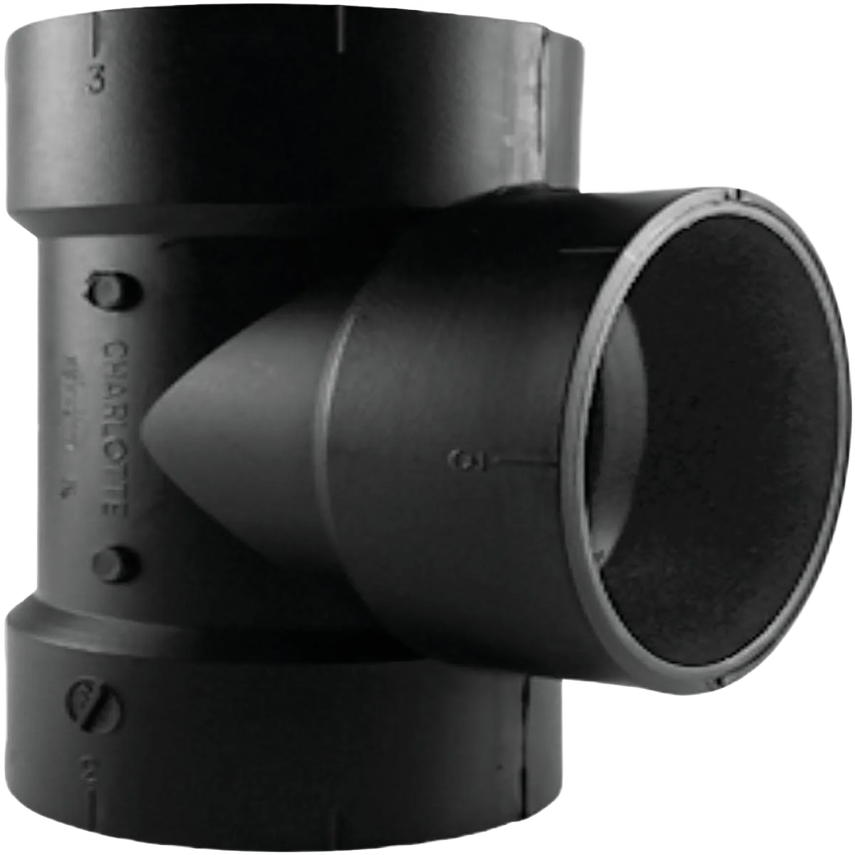 Refined Charlotte Pipe 1-1 2 Hub x Hub x Hub ABS Waste Vent Tee Exceptional