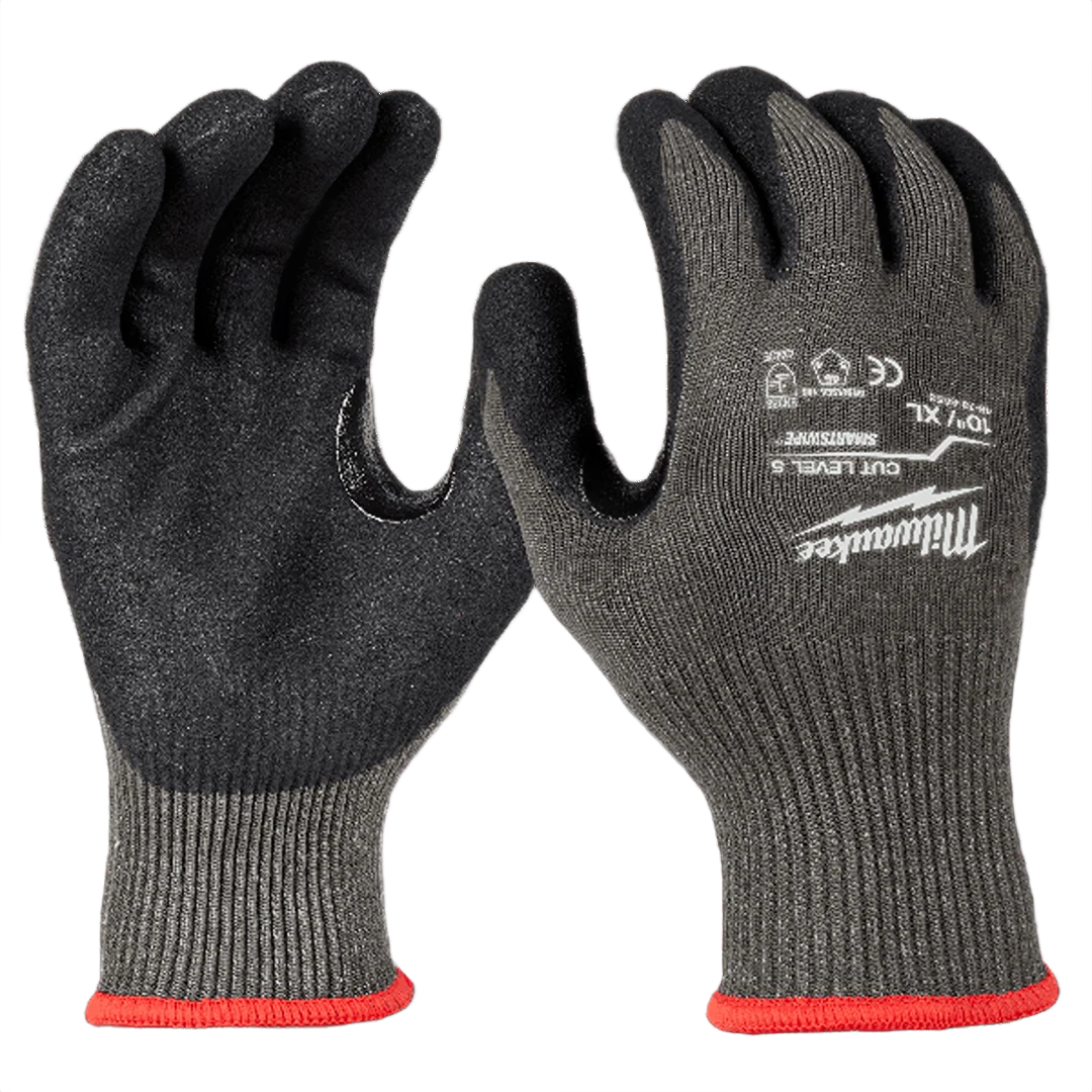Premium Material Milwaukee XL Cut Level 5 Nitrile Dipped Gloves Carefully Designed