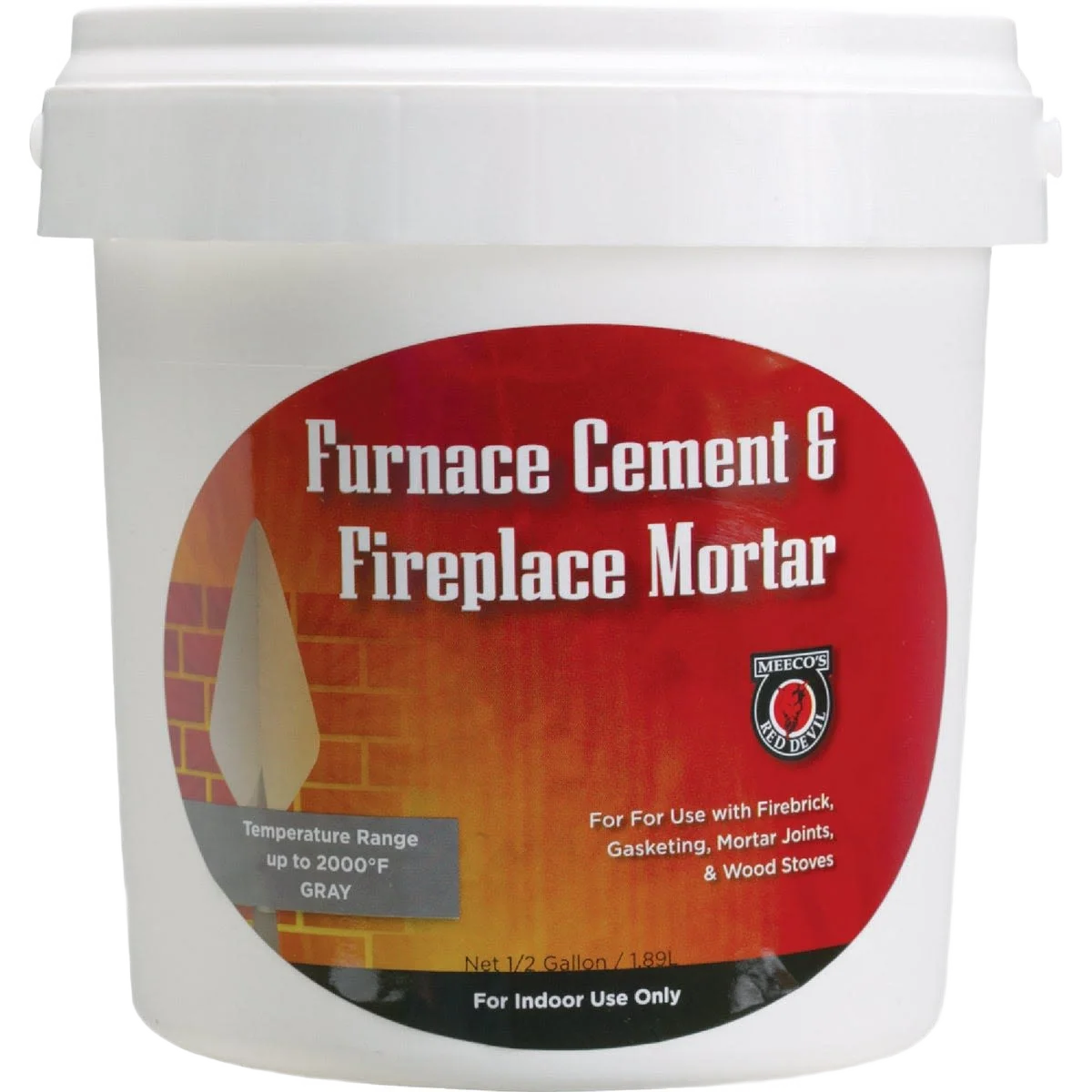 Effective Meeco's Red Devil Gray Furnace Cement Fireplace Mortar 1 2 Gallon Trusted
