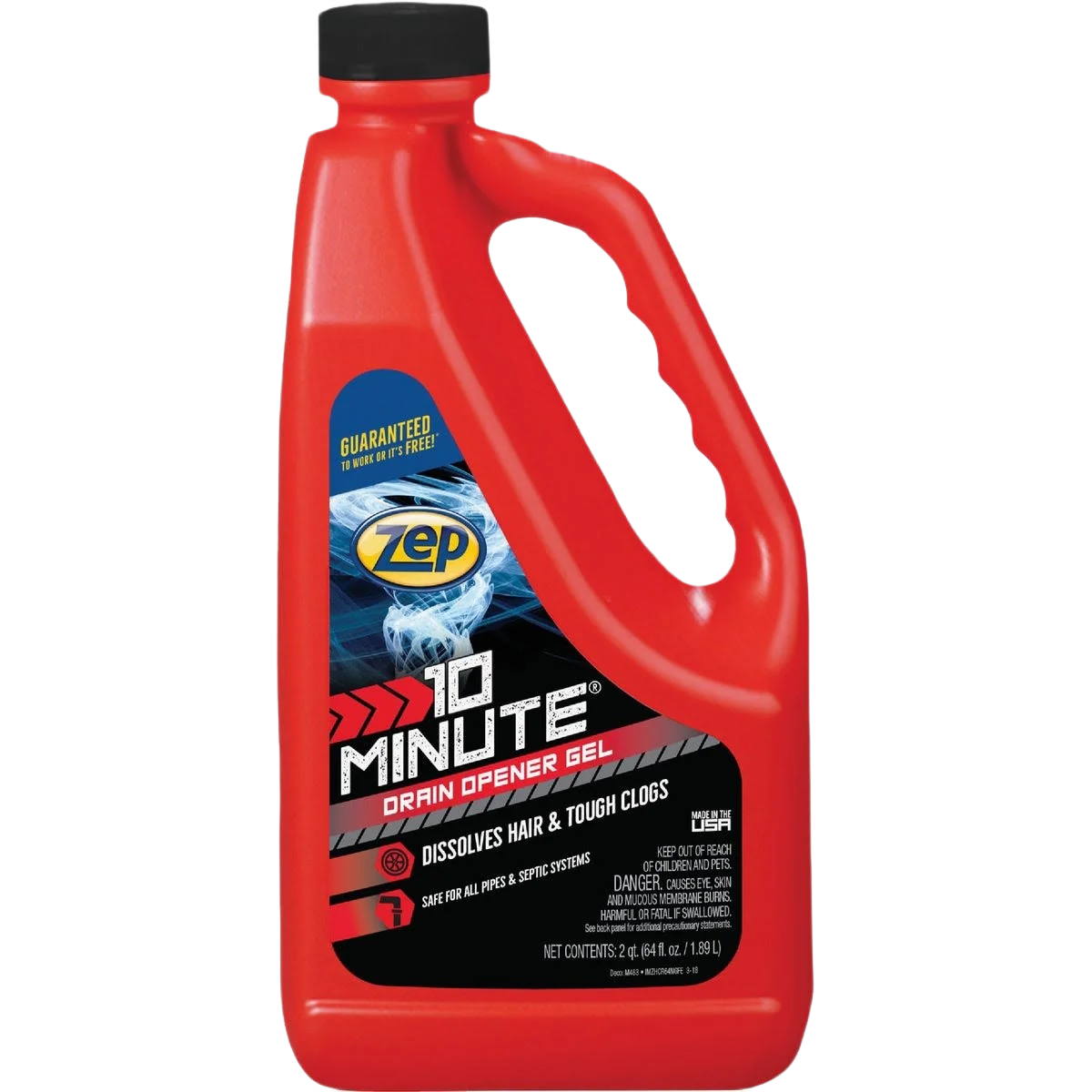 Natural Zep Gel 10 Minute Drain Cleaner 64 oz. Premium