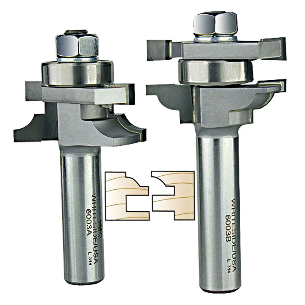Optimized Whiteside 6003 Bead Stile Rail Bit Set 1 2 in. SH Crafted