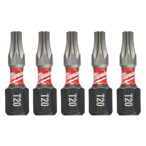 Exclusive Milwaukee SHOCKWAVE™ Impact Duty™ 1 T20 TORX Bits 5-Pack Green
