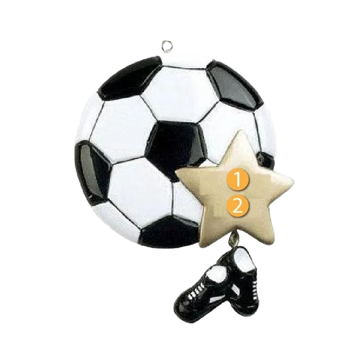 Environmentally Friendly Rudolph Me Personalized Soccer Star Ornament Convenient