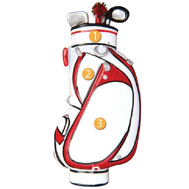 Exclusive PolarX Personalized Golf Bag Ornament Versatile