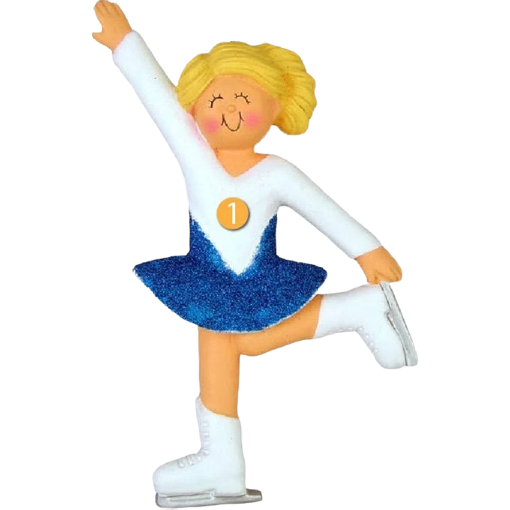 Reusable Ornament Central Personalized Blonde Female Skater Ornament Specialty