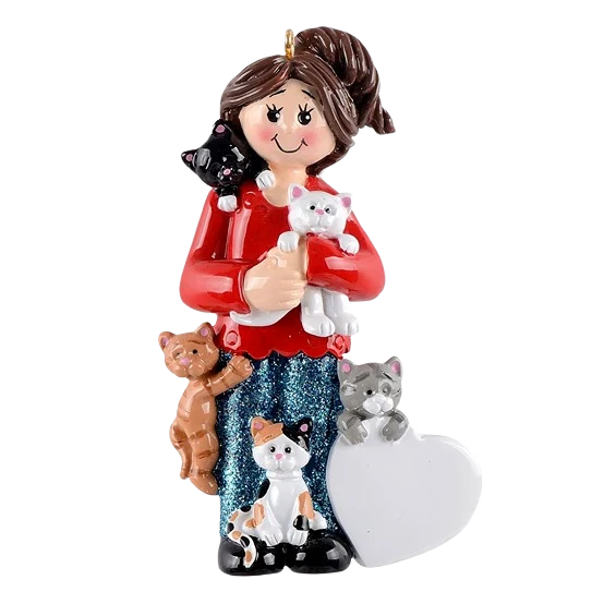 Convenient Rudolph Me Personalized Cat Lady Ornament Carefully Designed